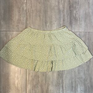 Brandy Melville Green Skater Mini Skirt